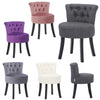 Soft Dressing Table Chair Vanity Makeup Stool Dining Seat Pouffe with Wood Legs
