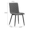 Set of 2/4Pcs Dining Chairs Velvet/PU Padded Seat Metal Legs Home Office Kitchen