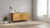 140cm Sideboard Oak Matt | Modern Storage Cabinet | Push to Open | Metal Legs