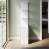 Corner Cabinet High Gloss Storage Shelves Bookcase White Floor Sideboards 160cm