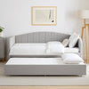 Dusk Dover Stone Grey Woven Fabric Day Bed RRP £629