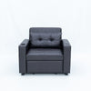 Sofa Bed Single Chair Armchair Sleeper USB Port Cup Holder Chair Chaise Pull Out