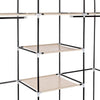 69" Portable Clothes Closet Non-Woven Fabric Wardrobe Double Rod Storage Beige