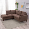 L-Shaped Corner Sofa, Sectional Couch with Built-in USB Port Chaise