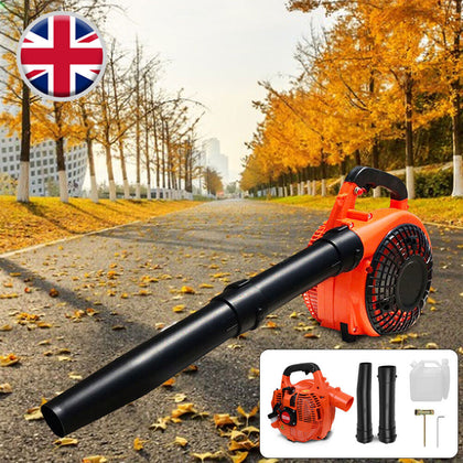 26cc Garden Yard Handheld Petrol Leaf Blower Powerful 2 Stroke Air Cooled Engine
