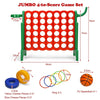 Giant 4 in a Row Game Jumbo Connect 4 Games w/42 Rings Basketball Hoop-Green