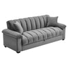 Convertible 3 Seater Velvet Fabric Grey Comfortable Storage Ottoman Sofa Bed