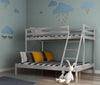 Triple Double Sleeper Bunk Bed Frame Wooden Slatted 3FT & 4FT6 Bed with Stair
