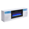 Modern TV Stand 178cm Unit Cabinet w/ Electric Fireplace & 12 Colour LED Light