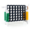 Giant 4 in a Row Game Jumbo Connect 4 Garden Games w/42 Rings Basketball Hoop
