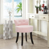 Velvet Dressing Table Stool Chair Makeup Padded Piano Seat Bedroom Wooden Legs
