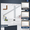Modern Dressing Table with LED Lights Mirror Stool Drawers Vanity Makeup Desk