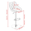 Set of 2 Barstool Kitchen Breakfast Swivel Pub Counter Gas Lift PU Leather Chair