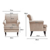 Upholstered Velvet Wingback Chair Armchair Sofa Wooden Legs Padded Seat Wheeled