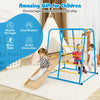 6-in-1 Indoor Jungle Gym Montessori Climber Playset-Blue