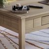 Panama Coffee Table 1 Drawer Solid Wood Waxed Pine Rustic Living Room Furniture