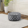 Chesterfield Linen Footstool Bench Coffee Table Pouffe Storage Ottoman Pouffe