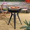 Outdoor Charcoal Fire Pit BBQ Grill Bowl Round Garden Patio Barbecue Log Heater