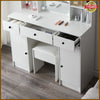 Dressing Table Vanity Set Makeup Desk with Dimmable 10 LED Light Mirror Stool
