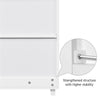 Shoe Cabinet Wooden Shoe Storage Cabinet Organizer 4-Tier Shoes Rack White