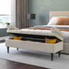 Modern Linen Storage Bench Ottoman Footstool for Entryway Living Room Bedroom UK