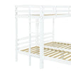 3FT Triple Sleeper Table Ladder Solid Pine Wooden Bunk Bed Children Single White