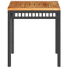Garden Table - Dining Table - Poly Rattan Acacia Wood - Patio Backyard W6L3