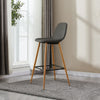 2X Bar Stools Fabric/Faux Leather Pub Chairs Breakfast Kitchen Metal Leg Modern