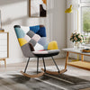 Soft Upholstered Rocking Chair Fireside Armchair Balcony Recliner Rocking Sofa