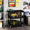 Heavy Duty Unity Cart Rolling Tool Cart with Flat Handle-Black