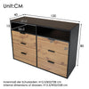 CHEST OF DRAWERS 6 DRAWERS DRESSER WIDE BEDSIDE TABLE CABINET BEDROOM FURNITURE