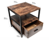 Oak & Tea Bedside Table Storage Nightstand Sofa End Side Table 45-2-540