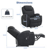 Electric Recliner Chair Massage Heating Armchair Sofa with Cup Holder Black