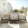 4 Pieces Patio Furniture Set Outdoor All-Weather Conversation Set Grey