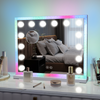 RGB Light Hollywood Makeup Mirror with 14 Dimmable Bulbs 50x40cm Large Bedroom