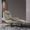 2Pcs Chenille Fabric Single Sofa Armchair Relaxing Recliner Chair & Ottoman Set