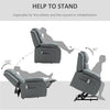 Power Lift Chair Recliner for Elderly, Electric Rising Reclining Armchair, Grey