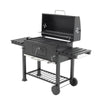Large Charcoal BBQ Grill with Warming Rack Shelve Temperature Gauge Backyard Kit