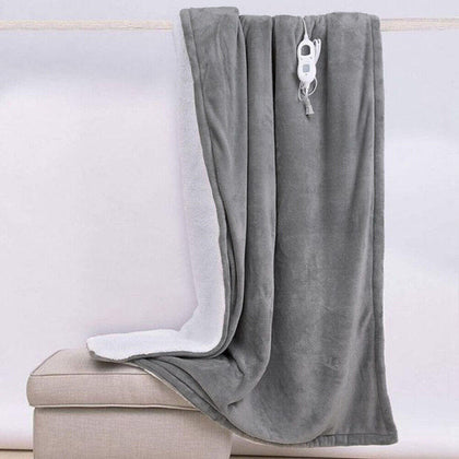 210x160cm Extra Large Heated Throw Electric Over Blanket Warmer Sherpa Fleece
