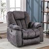 Electric Power Massage Lift Cinema Recliner Velvet Riser Heated Chair Sofa Grey