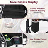 Patio Travel Rocker Camping Chair w/ Storage Pocket-Black