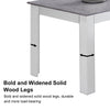 Rectangular Kitchen Dining Table Wooden Table 4-6 Seats Family Party Table White
