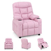 Kids Pink Youth Recliner Chair Toddler Upholstered Lounge Recliner