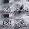 80cm Large Round Coffee Table Clear Glass Tea Table Living Room Reception Lounge