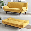 3 Seater Yellow Velvet Sofa Bed - Mondaine