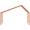 ' Bed Roof Wax Brown 213x95.5x144.5 Solid Wood Pine C2S8