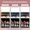 Costway 120cm LED Jewelry Mirror Cabinet Wall Mounted Jewelry Armoire Organizer