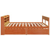 Bed Frame without Mattress Wax Brown Super King Solid Wood Pine