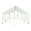 Walk In Chicken Run Galvanized Chicken Coop Hen House w/ Galvanized Frame & Lock