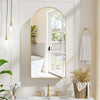 Arched Mirror Cabinet Bathroom Medicine Cabinet Wall Mounted Storage Metal Frame